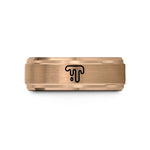 best presents for women – rose gold tungsten chocolate drizzle wedding band