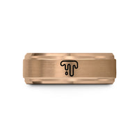 best presents for women – rose gold tungsten chocolate drizzle wedding band