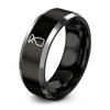 Spray Bottle – Tungsten Wedding Band, 8 mm, Silver, Black Comfort-Fit Unisex