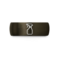 special presents for females – gunmetal & black tungsten spray bottle wedding band