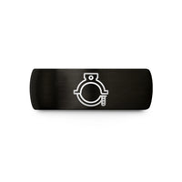 special present for fiancee – black tungsten pipe clamp wedding band