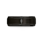 tungsten ring for her – black & rose gold tungsten souvlaki skewer wedding band