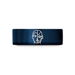 personalized presents for her – black & blue tungsten cyborg half face wedding band
