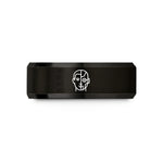 birthday presents for her – black tungsten cyborg half face wedding band