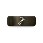 personalized presents for her – gunmetal & black tungsten edge creaser wedding band