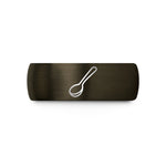 couple present ideas – gunmetal & black tungsten sauce spoon wedding band