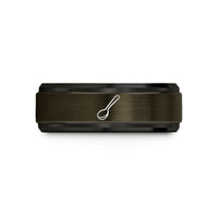 couple present ideas – gunmetal & black tungsten sauce spoon wedding band