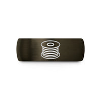 special present for pairs – gunmetal & black tungsten filament spool wedding band