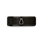personalized rings for couples – black tungsten soy sauce bottle wedding band