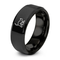 female friendship presents ideas – black tungsten arched back cat ring