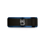 special Christmas presents – black & blue tungsten cat glasses wedding band