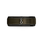 tungsten rings for men – gunmetal & black tungsten meat hook wedding band