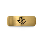 holiday present ideas women – black & gold tungsten texas wedding band