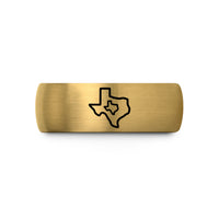 holiday present ideas women – black & gold tungsten texas wedding band