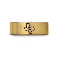 holiday present ideas women – gold tungsten texas wedding band