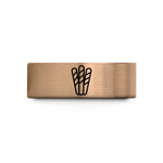thoughtful presents for mom – rose gold & blue tungsten breadsticks wedding band