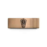 thoughtful presents for mom – rose gold & blue tungsten breadsticks wedding band