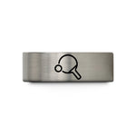 thoughtful presents for mom – black & blue & silver tungsten tennis paddle wedding band