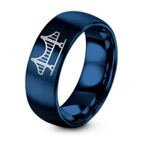 Gifts for Friends Women – blue tungsten akashi kaiky bridge ring