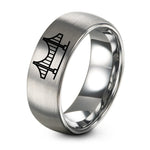 Gifts for Friends Women – silver tungsten akashi kaiky bridge ring