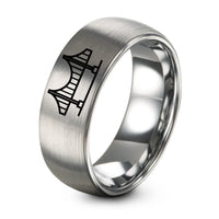 Gifts for Friends Women – silver tungsten akashi kaiky bridge ring