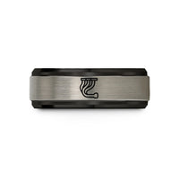 personalized jewelry for her – black & grey tungsten exhaust headers wedding band
