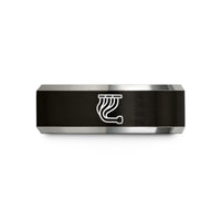 personalized jewelry for her – black & grey tungsten exhaust headers wedding band