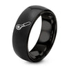 Ratchet – Tungsten Wedding Band, 8 mm, Black Comfort-Fit Unisex