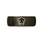 unique birthday presents women – gunmetal & black tungsten chef hat toque wedding band