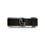 tungsten rings for women – black & grey tungsten copper pipe wedding band