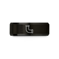 promise bands for her – black tungsten copper pipe wedding band