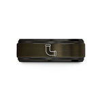 promise bands for her – gunmetal & black tungsten copper pipe wedding band