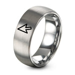Gifts for Girlfriend Rings – grey tungsten cursor arrow ring