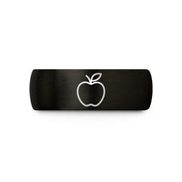 unique presents for graduates – black & rose gold tungsten apple wedding band