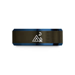 personalized graduation presents – gunmetal & blue tungsten campsite fire wedding band