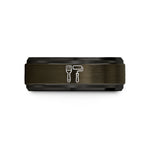 best presents for teens – gunmetal & black tungsten painter brush roller wedding band