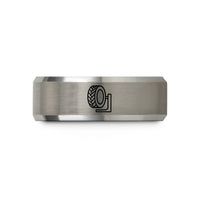 best graduation presents men – black & grey tungsten spare tire wedding band