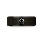 women's fashion rings sale – black tungsten roofline house wedding band