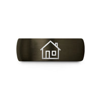 unique rings for women – gunmetal & black tungsten roofline house wedding band