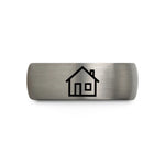 women's fashion rings sale – gunmetal & gray tungsten roofline house wedding band