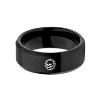 special presents for wife – black tungsten skull thorns wedding band