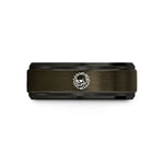 special presents for wife – gunmetal & black tungsten skull thorns wedding band