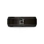 unique tungsten bands – black tungsten stitching pony wedding band