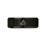 tungsten wedding ring women – black tungsten barrel racer wedding band