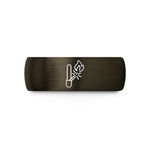 engraved rings for couples – gunmetal & black tungsten ferro rod spark wedding band