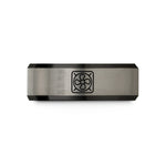 romantic presents for wife – black & grey tungsten hvac fan wedding band