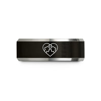 anniversary presents for couples – black & grey tungsten soulmate wedding band