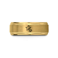 personalized presents for couples – gold tungsten star spotlight wedding band