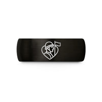 unique presents for women – black tungsten guard heart flag wedding band