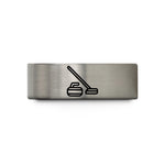 tungsten rings for couples – grey tungsten curling broom stone wedding band